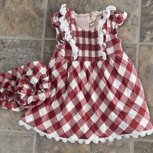 Matilda Jane Just Imagine Kassidy Babies Plaid Twill Ruffle Dress 18-24 months